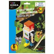Książki edukacyjne - Wydrapywanka i kolorowanka 2w1 Game KIDEA - miniaturka - grafika 1