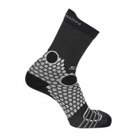 Skarpetki i podkolanówki sportowe - Skarpety Salomon S/Lab Ultra Crew Black / Light Grey - miniaturka - grafika 1
