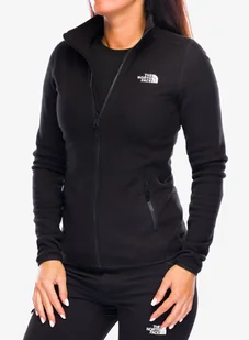 Bluza polarowa damska The North Face 100 Glacier FZ - tnf black - Bluzy sportowe damskie - miniaturka - grafika 1