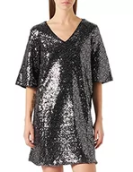 Sukienki - VERO MODA Sukienka damska, Czarny/detal: wielokolorowe sekwencje, XS - miniaturka - grafika 1