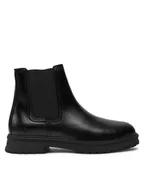 Botki męskie - Tommy Hilfiger Sztyblety Hilfiger Abrasiv Warm Lth Chels FM0FM05176 Czarny - miniaturka - grafika 1
