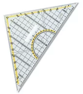 Przybory szkolne - Koh-I-Noor Ekierka 45 /22cm Plast z Uchwyt 703044 Pbh - miniaturka - grafika 1