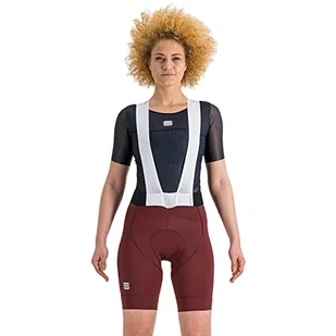 Sportful Damskie szorty Bfp W Bibs, czerwone wino, L - Spodenki damskie - miniaturka - grafika 1
