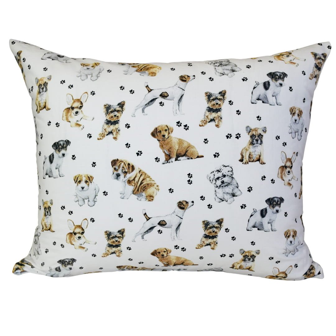 Poszewka Dziecięca 50x60 Bawełniana Pieski Łapki Białe Wysoka Jakość Polski Producent
