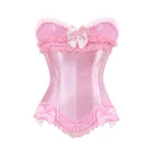 Gorsety - Satynowy gorset plus size - miniaturka - grafika 1