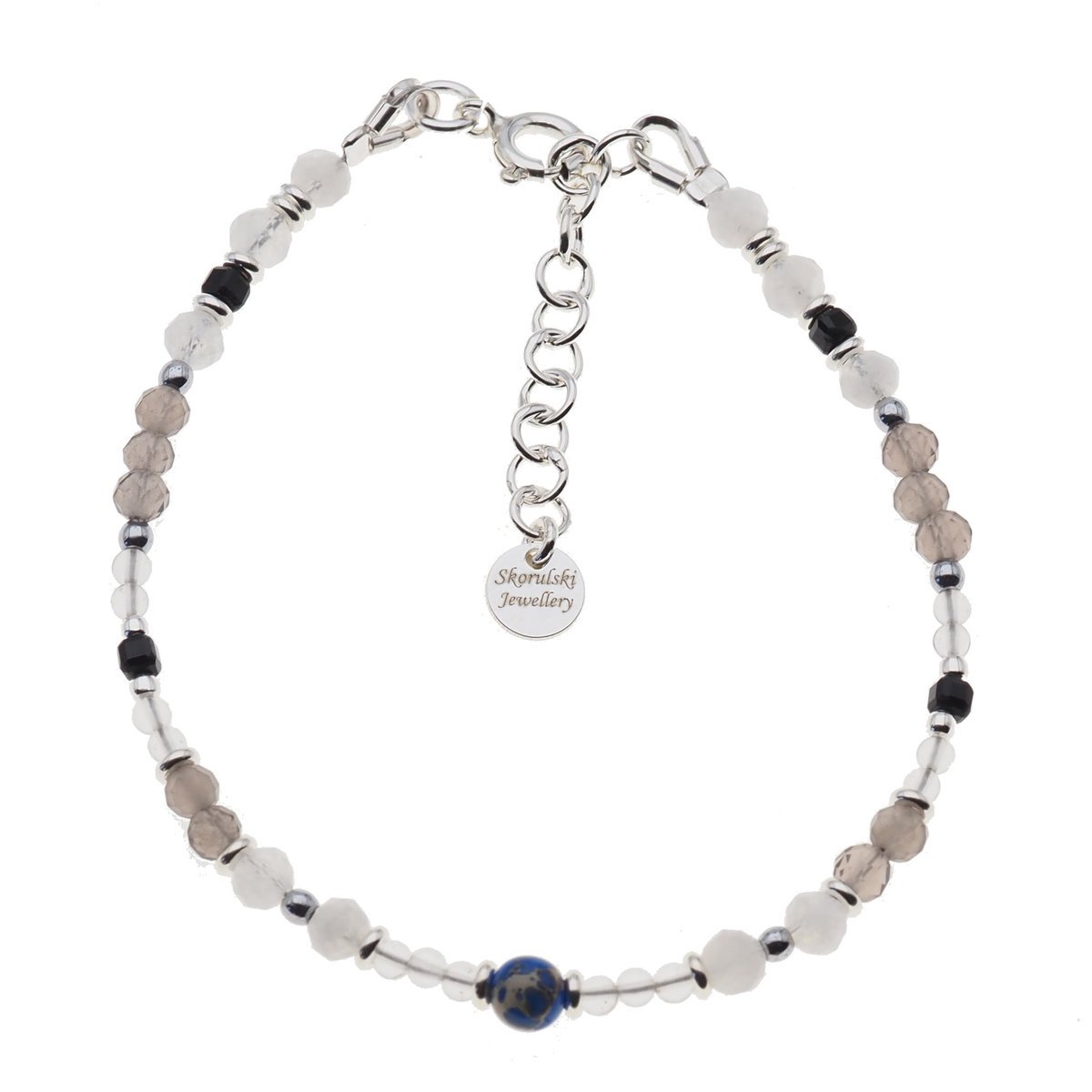 Bransoletka znak zodiaku Koziorożec - mix kamieni i srebro