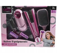 Zabawy w naśladowanie dorosłych - ZESTAW FRYZJERSKI DLA DZIECI PROSTOWNICA DO WŁOSÓW SALON FRYZJERA BARBER - miniaturka - grafika 1