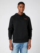 Bluzy męskie - MĘSKA BLUZA Z KAPTUREM WRANGLER VIBRATIONS HOODY BLACK W680H1100 112141473 - Wrangler - miniaturka - grafika 1