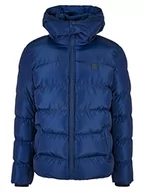 Kurtki męskie - Urban Classics Męska kurtka buforowa z kapturem, niebieski (Kosmiczny Błękit), XL - miniaturka - grafika 1