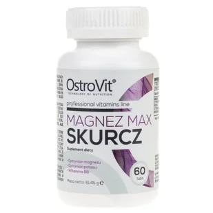 Ostrovit Magnez MAX Skurcz - 60 tabletek OST165 - Witaminy i minerały - miniaturka - grafika 2