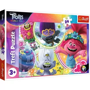 Trefl 24 EL MAXI Muzycz ny swiat Trolli GXP-727556 - Puzzle - miniaturka - grafika 1