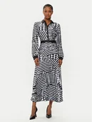 Sukienki - Fracomina Sukienka codzienna FS24WD2008W411O9 Czarny Regular Fit - miniaturka - grafika 1