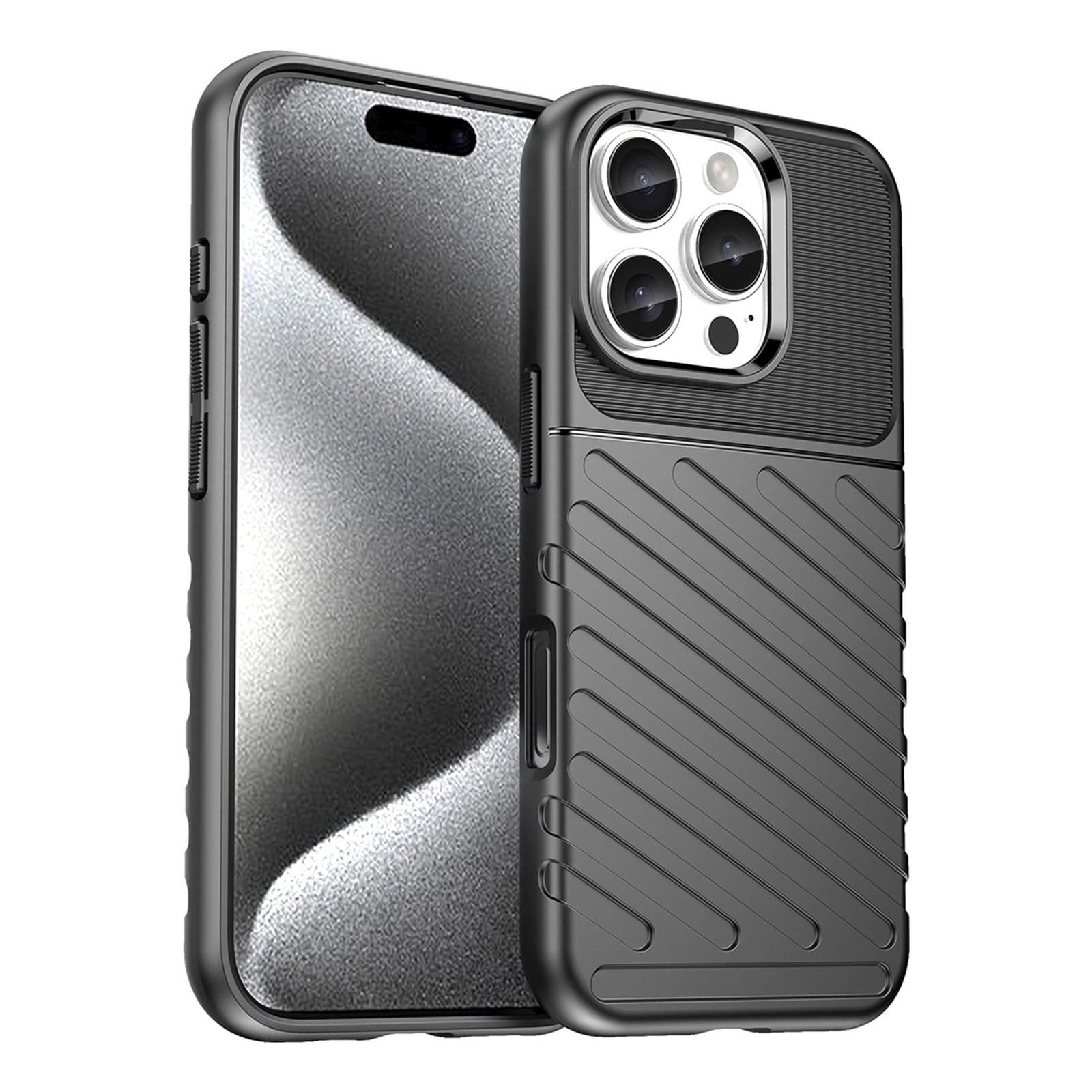 Etui silikonowy pancerny pokrowiec na iPhone 16e Thunder Case - czarny