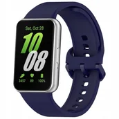 Akcesoria do smartwatchy - Pasek Bizon Strap Watch Silicone do Galaxy Fit 3, granatowy - miniaturka - grafika 1