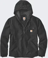 Kurtki męskie - Kurtka Carhartt Washed Duck Sherpa Lined Black - miniaturka - grafika 1