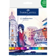 Kredki, ołówki, pastele i pisaki - Faber-Castell, Pisak akwarelowy GOLDFABER AQUA DWUSTRONNY, zestaw 12 kol. - miniaturka - grafika 1