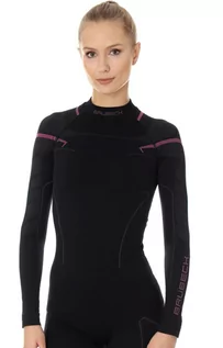 Bluzy damskie - LS13100A THERMO bluza termoaktywna damska, Kolor czarno-różowy, Rozmiar XS, Brubeck - grafika 1