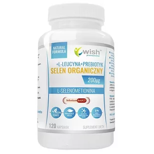 Wish Selen Organiczny+Prebiotyk 200ug 120caps - Witaminy i minerały dla sportowców - miniaturka - grafika 1
