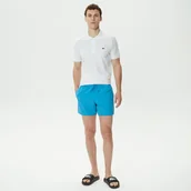 Kąpielówki męskie - Lacoste męskie szorty kąpielowe z lekkiego materiału z technologią quick dry - miniaturka - grafika 1
