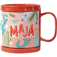 Kubki dla dzieci - Plastikowy kubek z imienim MAJA - miniaturka - grafika 1