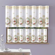 Firany - Zazdrostki Woalowe Druk Święta Złoto 150 X 70 [Cm] - miniaturka - grafika 1