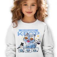 Bluzy dla dziewczynek - Bluza Dziecięca Biała DEMON HUNTERS Do Przedszkola K-pop Muzyka Wz - 116 cm - miniaturka - grafika 1