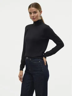 Vero Moda Golf Iris 10320450 Czarny Slim Fit - Swetry damskie - miniaturka - grafika 1