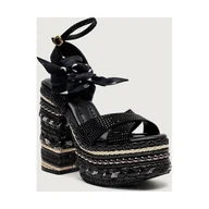 Sandały damskie - Kurt Geiger Sandały na słupku CHELSEA SCARF - miniaturka - grafika 1