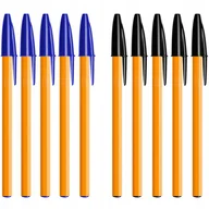 Długopisy - 10 szt x długopis BIC Orange Original Fine 0,8 mm: 5x niebieski i 5x czarny - miniaturka - grafika 1