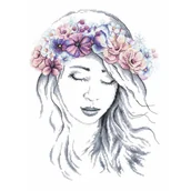 Pasmanteria - Haft krzyżykowy, Zestaw do haftu, Zimowa pani - miniaturka - grafika 1