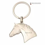 Breloki - Waldhausen Brelok z metalu Satin - głowa konia - miniaturka - grafika 1