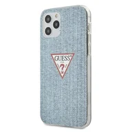 Etui i futerały do telefonów - Guess GUHCP12MPCUJULLB iPhone 12 6,1" Max/Pro niebieski/light blue hardcase Jeans CollectionGuess / GUE000848 - miniaturka - grafika 1