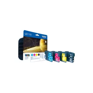 TelForceOne Multipack CMYK LC1100VALBP do DCP-185C/385C/585CW/6690CW/MFC-5490CN 325str (EKSTUBRORMP00043) - Tusze zamienniki - miniaturka - grafika 1
