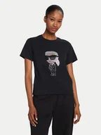 Koszulki i topy damskie - KARL LAGERFELD T-Shirt Ikonik 2.0 230W1770 Czarny Regular Fit - miniaturka - grafika 1