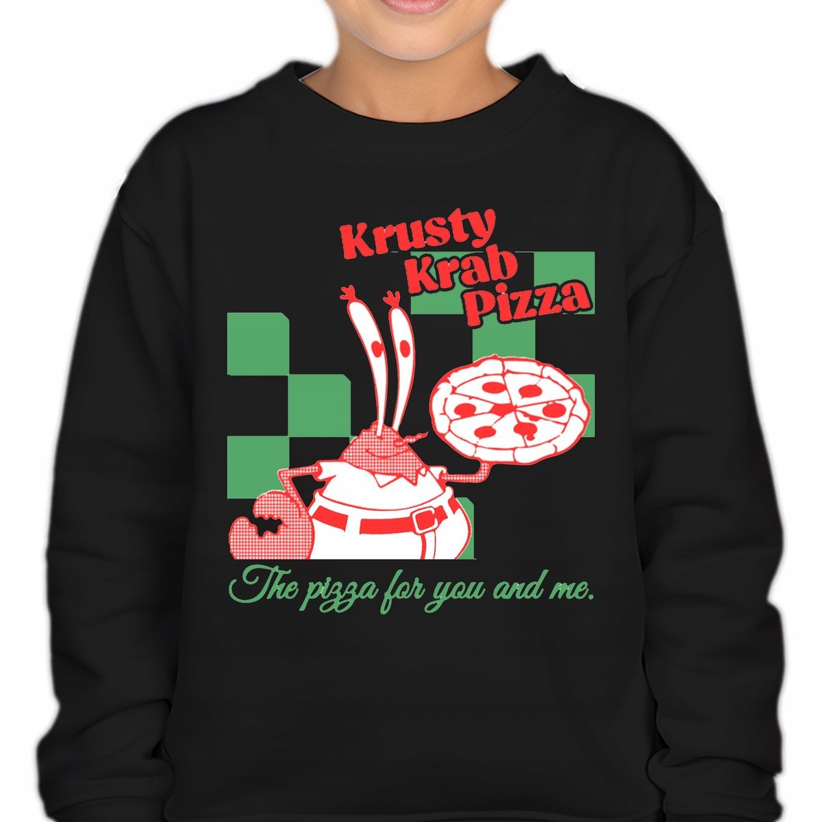 Bluza Dziecięca Czarna TŁUSTY KRAB SPONGEBOB Bajka Kreskówka - 116 cm Wzory