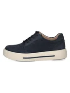 Trampki damskie - Caprice Skórzane sneakersy w kolorze granatowym - miniaturka - grafika 1