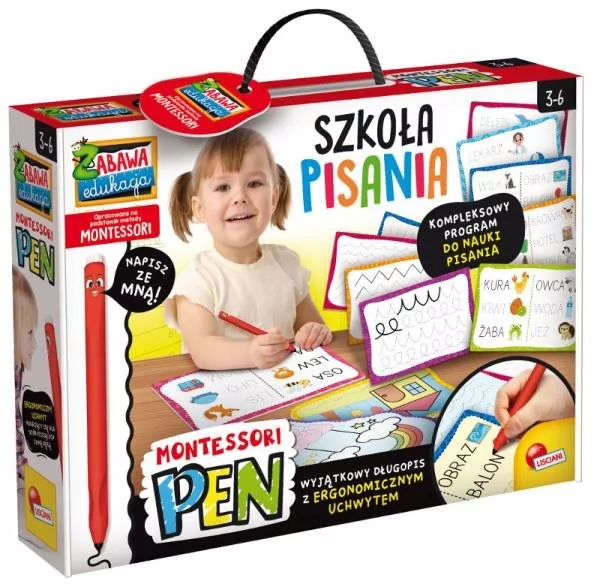 Montessori Pen - szkoła pisania 18 tabliczek Lisciani