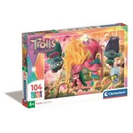 Puzzle - Puzzle 104 Super Kolor Trolls 3 Clementoni - miniaturka - grafika 1