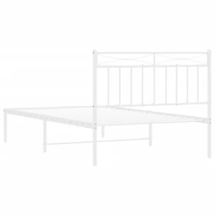 Metalowa rama łóżka z wezgłowiem, biała, 100x200 cm Lumarko! - Łóżka - miniaturka - grafika 8