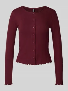 Kurtka z dzianiny o kroju slim fit z czystej bawełny model ‘MARIE’ - Swetry damskie - miniaturka - grafika 1