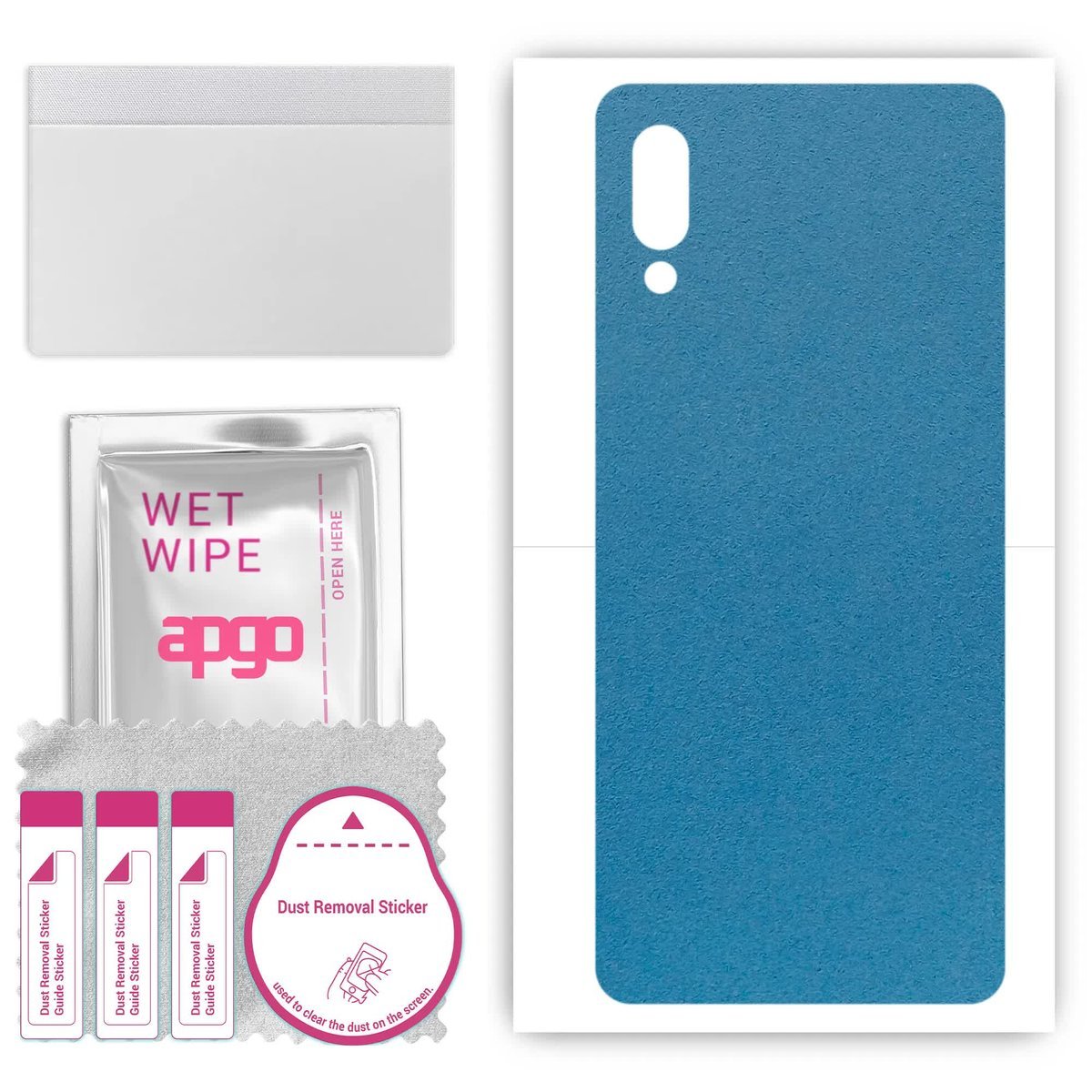 Folia naklejka skórka strukturalna na TYŁ Zamsz do Samsung Galaxy A02 - Zamsz Niebieski - apgo SKINS