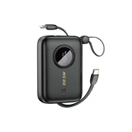 Powerbanki - Powerbank Dudao K14 10000mAh z kablami USB-C / Lightning - czarny - miniaturka - grafika 1