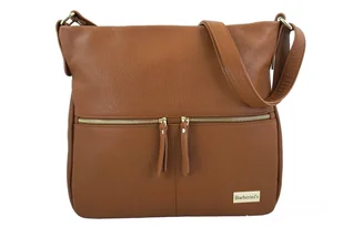 Duża klasyczna torba na ramię - Brązowa jasna - Nerki Duża klasyczna torba na ramię - Brązowa jasna - Nerki - miniaturka - grafika 1