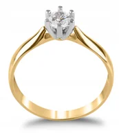 Pierścionki - ZŁOTY PIERŚCIONEK ZARĘCZYNOWY Z KAMIENIEM LOVE 333 - miniaturka - grafika 1