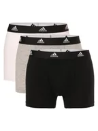Majtki męskie - adidas Performance Bokserki pakowane po 3szt. Mężczyźni Bawełna szary|czarny|biały jednolity, S - miniaturka - grafika 1