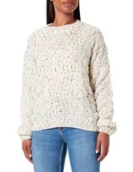 Swetry damskie - caneva Damski sweter z dzianiny 19019559-CA02, wełniany biały wielokolorowy, XL/XXL, Wełna biała, wielokolorowa, XL-XXL - miniaturka - grafika 1