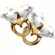 Wieczór panieński i kawalerski - Balon Pierścionek 2 Szt Balony Na Ślub, Wieczór Panieński, Zaręczynowa - miniaturka - grafika 1