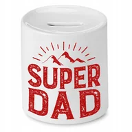 Skarbonki - SKARBONKA DLA TATY SUPER DAD SUPER TATA PREZENT z Nadrukiem ze Zdjęciem + Opakowanie na prezent (wzór 02) - miniaturka - grafika 1