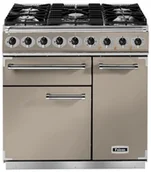 Kuchenki gazowo-elektryczne - Kuchnia gazowo-elektryczna FALCON Deluxe 90 Płowy szczotkowany nikiel - miniaturka - grafika 1