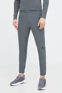 Spodnie męskie - adidas Performance spodnie treningowe D4T kolor zielony gładkie - miniaturka - grafika 1